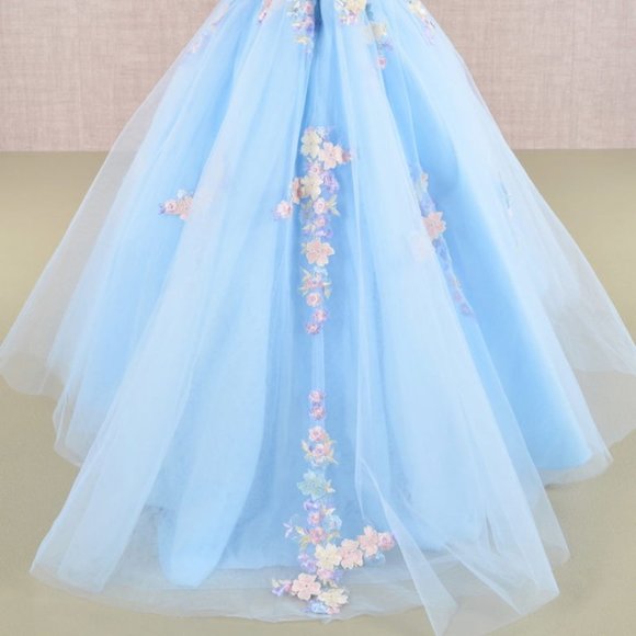 NEW DRESS FOR FORMAL OCCASIONS EMBROIDERED WITH FLORAL LACE FOR KIDS GL GK107 - Picture 12 of 12